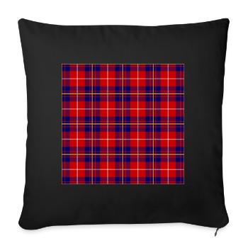 blue-red Scotsman - Sofa pillowcase 17,3'' x 17,3'' (45 x 45 cm) - black - Front