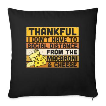 thankful - quotes thanksgiving - Housse de coussin décorative 45 x 45 cm - noir - Devant