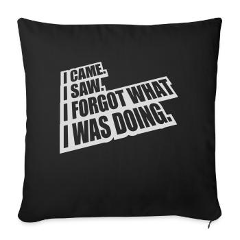 Je suis venu voir oublier - Housse de coussin décorative 45 x 45 cm - noir - Devant