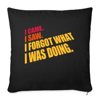 Je suis venu voir oublier - Housse de coussin décorative 45 x 45 cm - noir - Devant