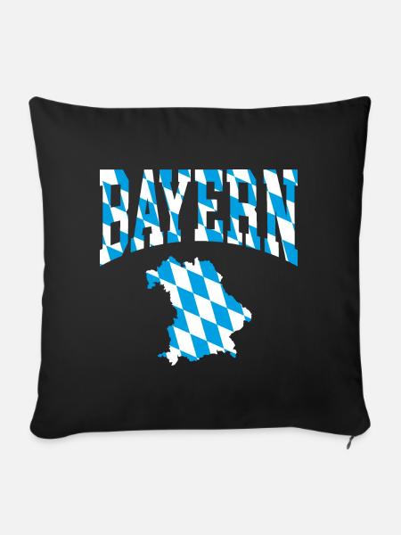 Bayern - Sofakissenbezug 45 x 45 cm - Schwarz