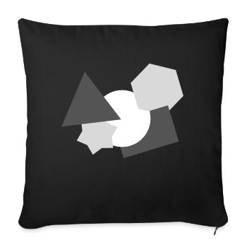 Forme - Housse de coussin décorative 45 x 45 cm - noir - Devant