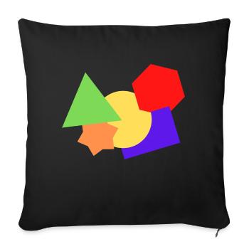 Formes colorées - Housse de coussin décorative 45 x 45 cm - noir - Devant