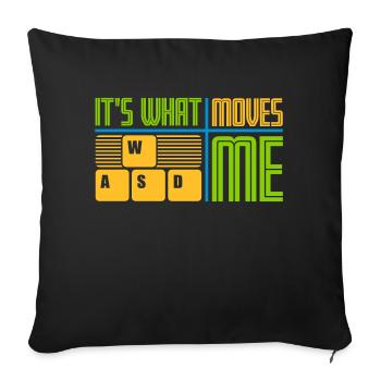 c’est ce qui m’émeut - Housse de coussin décorative 45 x 45 cm - noir - Devant