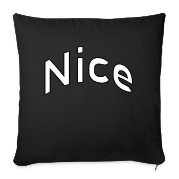 Nice - Sofakissenbezug 45 x 45 cm - Schwarz - Vorne