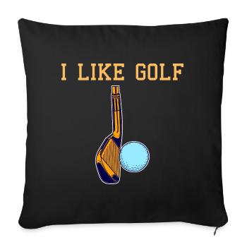 Golf Love - Sofa pillowcase 17,3'' x 17,3'' (45 x 45 cm) - black - Front