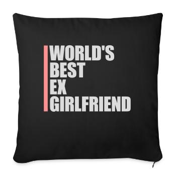 La meilleure ex petite amie du monde - Housse de coussin décorative 45 x 45 cm - noir - Devant