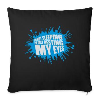 im not sleeping quote - Sofa pillowcase 17,3'' x 17,3'' (45 x 45 cm) - black - Front