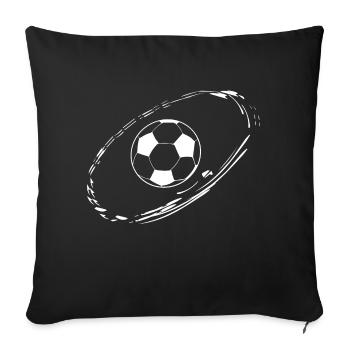 Soccer Fussball - Sofakissenbezug 45 x 45 cm - Schwarz - Vorne