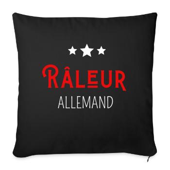 Râleur allemand - Housse de coussin décorative 45 x 45 cm - noir - Devant