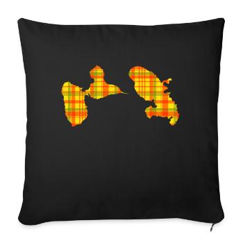 Guadeloupe Martinique - Sofa pillowcase 17,3'' x 17,3'' (45 x 45 cm) - black - Front