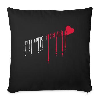 mr steal your heart - Sofa pillowcase 17,3'' x 17,3'' (45 x 45 cm) - black - Front