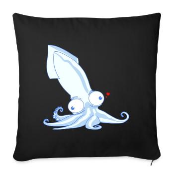 Pieuvre - Housse de coussin décorative 45 x 45 cm - noir - Devant