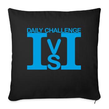 ME vs. ME 02 light blue - Sofa pillowcase 17,3'' x 17,3'' (45 x 45 cm) - black - Front