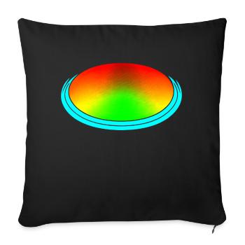 Rainbow dégradé coloré cool rétro tendance Art 1 - Housse de coussin décorative 45 x 45 cm - noir - Devant