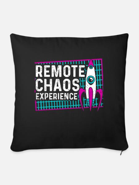 remote chaos experience - CCC Kongress Hacker RC3 - Sofakissenbezug 45 x 45 cm - Schwarz