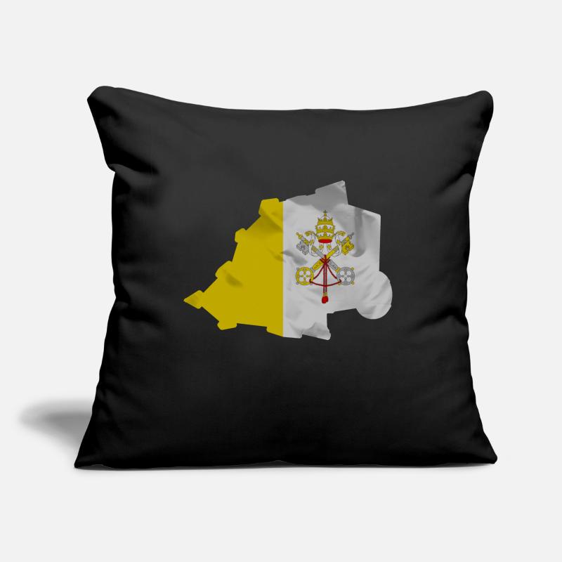 Drapeau de la Cité du Vatican en forme de pays Housse de coussin décorative 45 x 45 cm