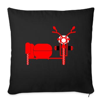 Biking Running Marathon Triathlon Bike - Sofa pillowcase 17,3'' x 17,3'' (45 x 45 cm) - black - Front