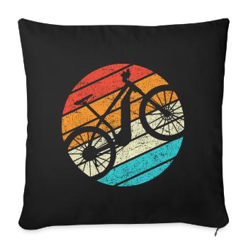 E-Bike Bike Cyclist Gift Bike Cyclist - Sofa pillowcase 17,3'' x 17,3'' (45 x 45 cm) - black - Front