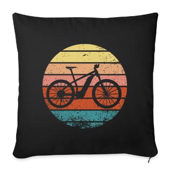 E-Bike Cyclist Cadeau Vélo Cycliste - Housse de coussin décorative 45 x 45 cm - noir - Devant