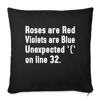 it humor design code - Sofakissenbezug 45 x 45 cm - Schwarz - Vorne