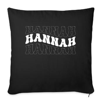 Drôle Hannah Groovy 4 Hommes Femmes Cool Hannah Tie - Housse de coussin décorative 45 x 45 cm - noir - Devant