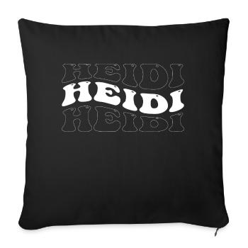 Funny Heidi Groovy 4 Herren Damen Cool Heidi Tie Dye - Sofakissenbezug 45 x 45 cm - Schwarz - Vorne