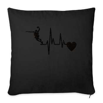 Basket-ball Équipe de basket-ball Basketteur - Housse de coussin décorative 45 x 45 cm - noir - Devant