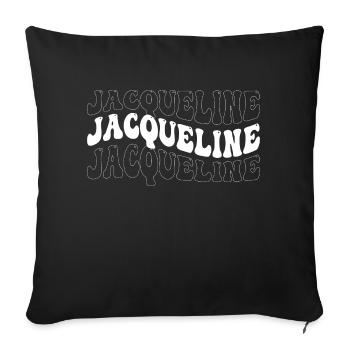 Lustig Jacqueline Groovy 4 Männer Frauen Cool - Sofakissenbezug 45 x 45 cm - Schwarz - Vorne