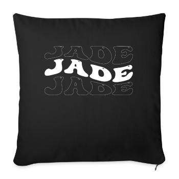 Funny Jade Groovy 4 Men Women Cool Jade Tie Dye - Sofa pillowcase 17,3'' x 17,3'' (45 x 45 cm) - black - Front