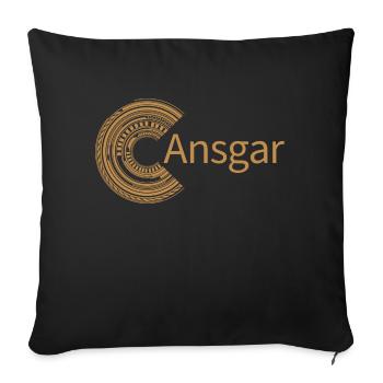 Für Ansgar - Sofakissenbezug 45 x 45 cm - Schwarz - Vorne