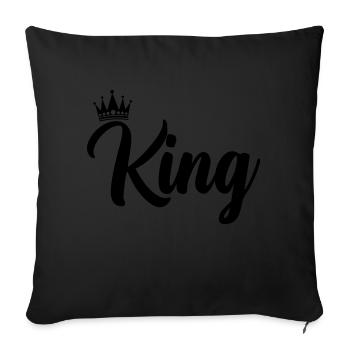 Roi - Housse de coussin décorative 45 x 45 cm - noir - Devant