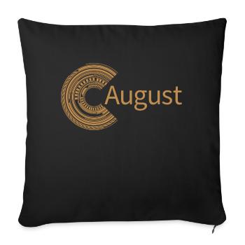 Pour le mois d’août - Housse de coussin décorative 45 x 45 cm - noir - Devant