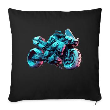La saison moto du futur aujourd’hui - Housse de coussin décorative 45 x 45 cm - noir - Devant