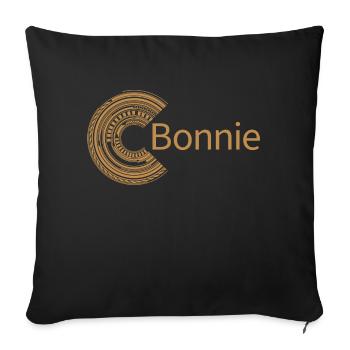 For Bonnie - Sofa pillowcase 17,3'' x 17,3'' (45 x 45 cm) - black - Front