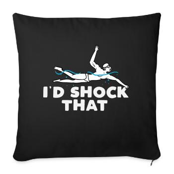 Id choquant que Design pour un amateur de piscine plaisante - Housse de coussin décorative 45 x 45 cm - noir - Devant