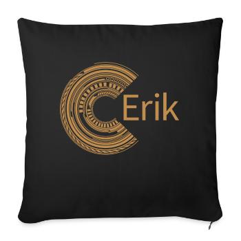 Für Erik - Sofakissenbezug 45 x 45 cm - Schwarz - Vorne
