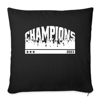Champions 2023 - Sofa pillowcase 17,3'' x 17,3'' (45 x 45 cm) - black - Front
