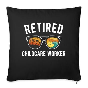 Retired CEO Beach Relaxation Sunglasses Design - Sofa pillowcase 17,3'' x 17,3'' (45 x 45 cm) - black - Front