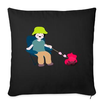 Camping5 - Housse de coussin décorative 45 x 45 cm - noir - Devant