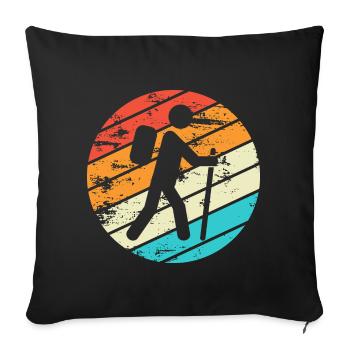 Hiking Hiking Gift Sayings - Sofa pillowcase 17,3'' x 17,3'' (45 x 45 cm) - black - Front