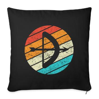 Cadeau de tir à l’arc Dire tir à l’arc - Housse de coussin décorative 45 x 45 cm - noir - Devant