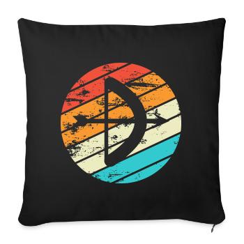 Bogen Schießen Geschenk Spruch Bogenschießen - Sofakissenbezug 45 x 45 cm - Schwarz - Vorne