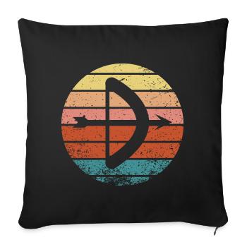 Cadeau de tir à l’arc Dire tir à l’arc - Housse de coussin décorative 45 x 45 cm - noir - Devant
