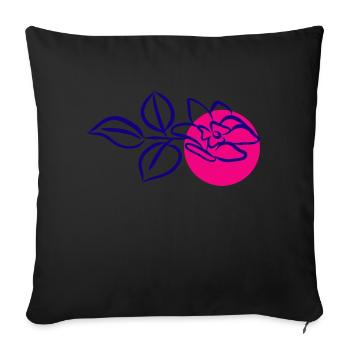 Flower Flower Plant - Sofa pillowcase 17,3'' x 17,3'' (45 x 45 cm) - black - Front