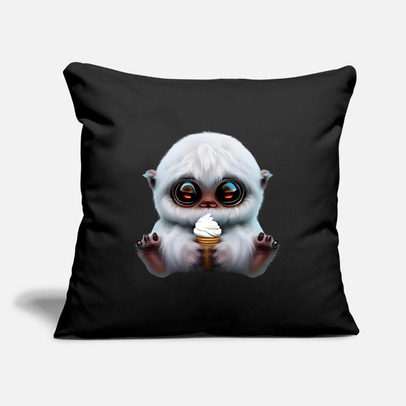 Yeti mit Softeis Sofakissenbezug 45 x 45 cm