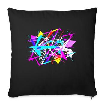 Éclaboussure de couleurs - Housse de coussin décorative 45 x 45 cm - noir - Devant