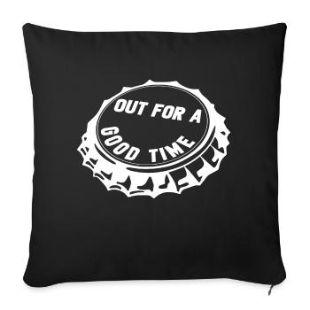 out for a good time - Sofa pillowcase 17,3'' x 17,3'' (45 x 45 cm) - black - Front
