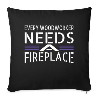carpenter hoodies and sweatshirts forester - Sofa pillowcase 17,3'' x 17,3'' (45 x 45 cm) - black - Front