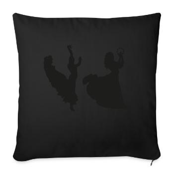 Dancing Dance Music - Sofa pillowcase 17,3'' x 17,3'' (45 x 45 cm) - black - Front